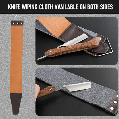 Straight Razor With Strope  Professional Straight Edge Barber Razor Premium D2 Steel Shaver Razor W 2