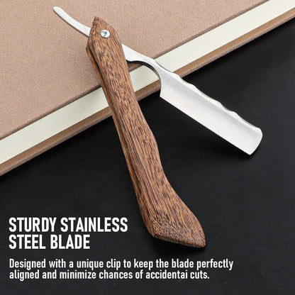 Straight Razor With Strope  Professional Straight Edge Barber Razor Premium D2 Steel Shaver Razor W 3