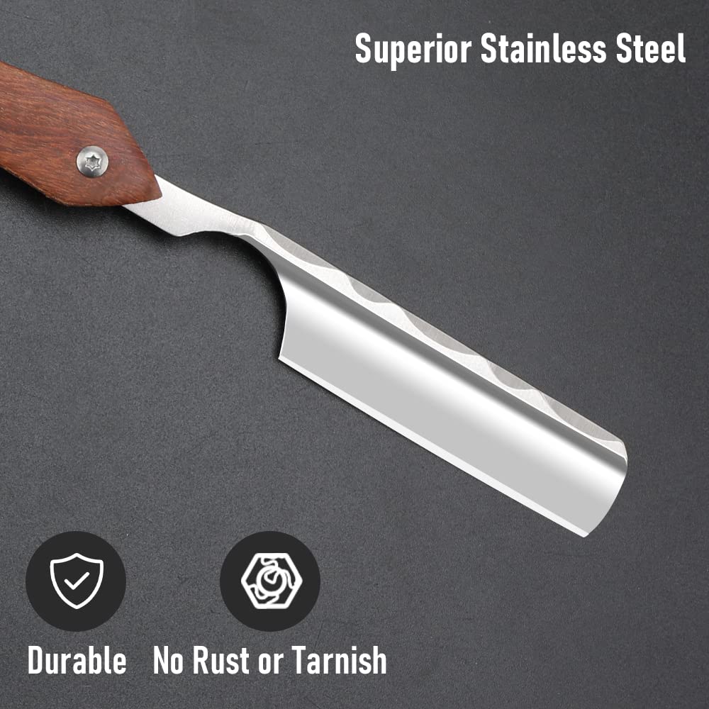 Straight Sharp Razor With Strope  Professional Straight Edge Barber Razor Premium Stainless Steel S 1