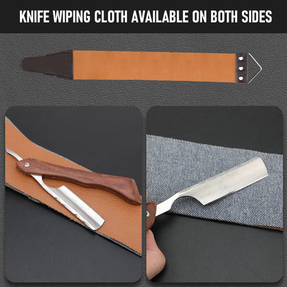 Straight Sharp Razor With Strope  Professional Straight Edge Barber Razor Premium Stainless Steel S 2