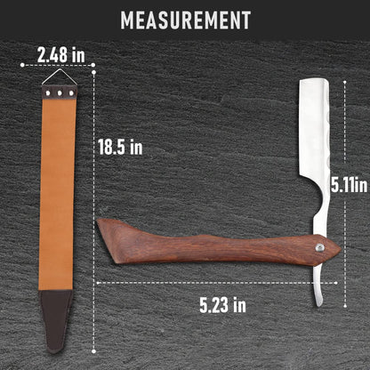 Straight Sharp Razor With Strope  Professional Straight Edge Barber Razor Premium Stainless Steel S 4