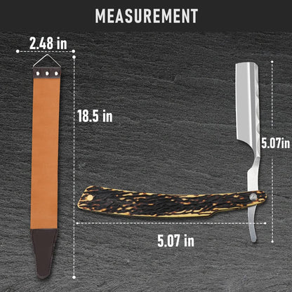 Straight Razor With Strope  Professional Straight Edge Barber Razor Premium Stainless Steel Shaver  4