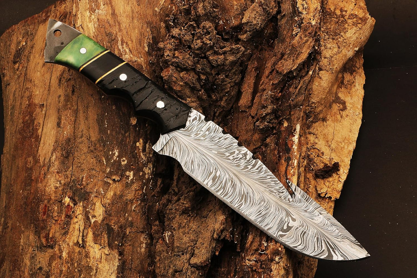 12Inch Premium Handcrafted Damascus Steel Hunting Knife  65 Inch Full Tang Blade With 55 Inch Ergon 1