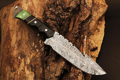 12Inch Premium Handcrafted Damascus Steel Hunting Knife  65 Inch Full Tang Blade With 55 Inch Ergon 1