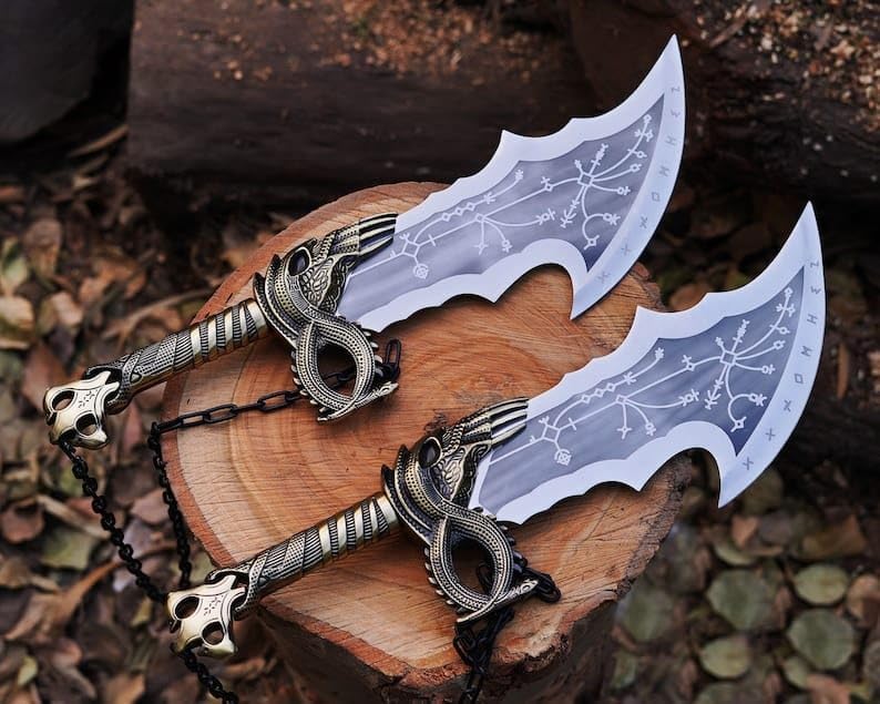 God Of War Blades Of Chaos Metal God Of War God Of War Blades Of Chaos Sword Twin Blades Metal Cosp