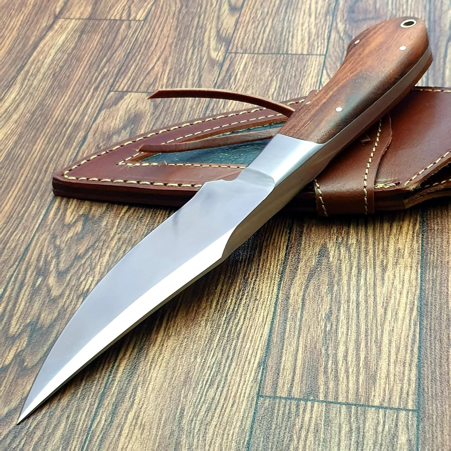Hand Forged D2 Fixed Blade 10 Inches Hunting Knife Bushcraft Skinner Camping Outdoor Knife With She 1