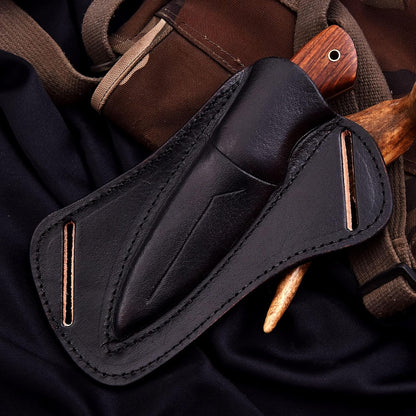 8 Inches Fixed Blade Hunting Knife With Leather Sheath  Ideal For Outdoor Camping Skinning And Surv 2