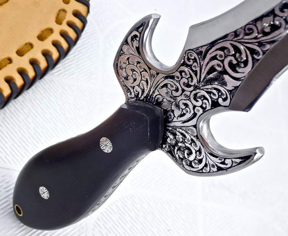Handmade D2 Steel Dagger Knife Hunting Knife Perfect Grip With Micarta Handle Horizontal Carry Knif 3