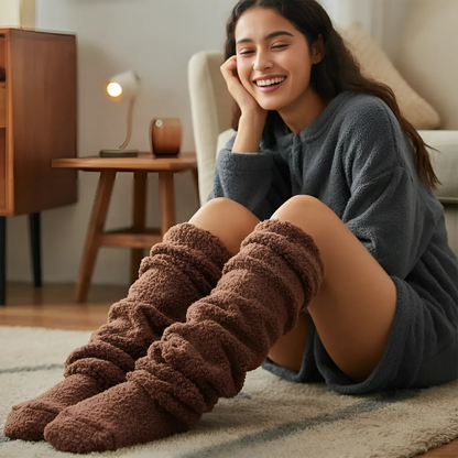 Cozy Over The Knee Sock Slippers  One Size Fits All 2