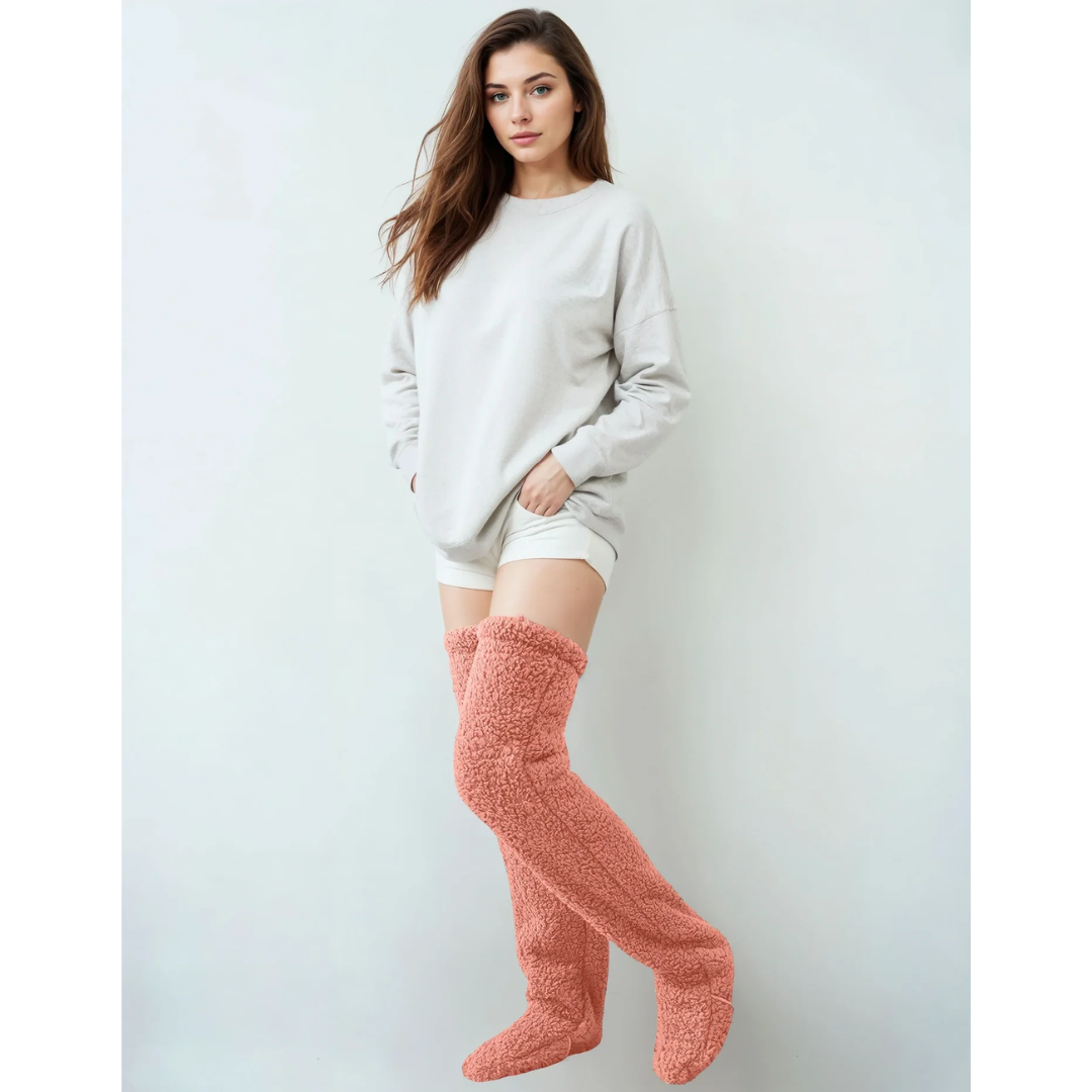 Cozy Over The Knee Sock Slippers  One Size Fits All 6