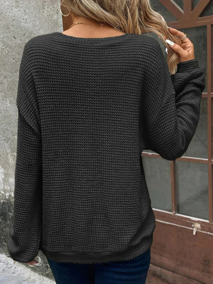 Womens Plus Size Autumn Round Neck Pullover