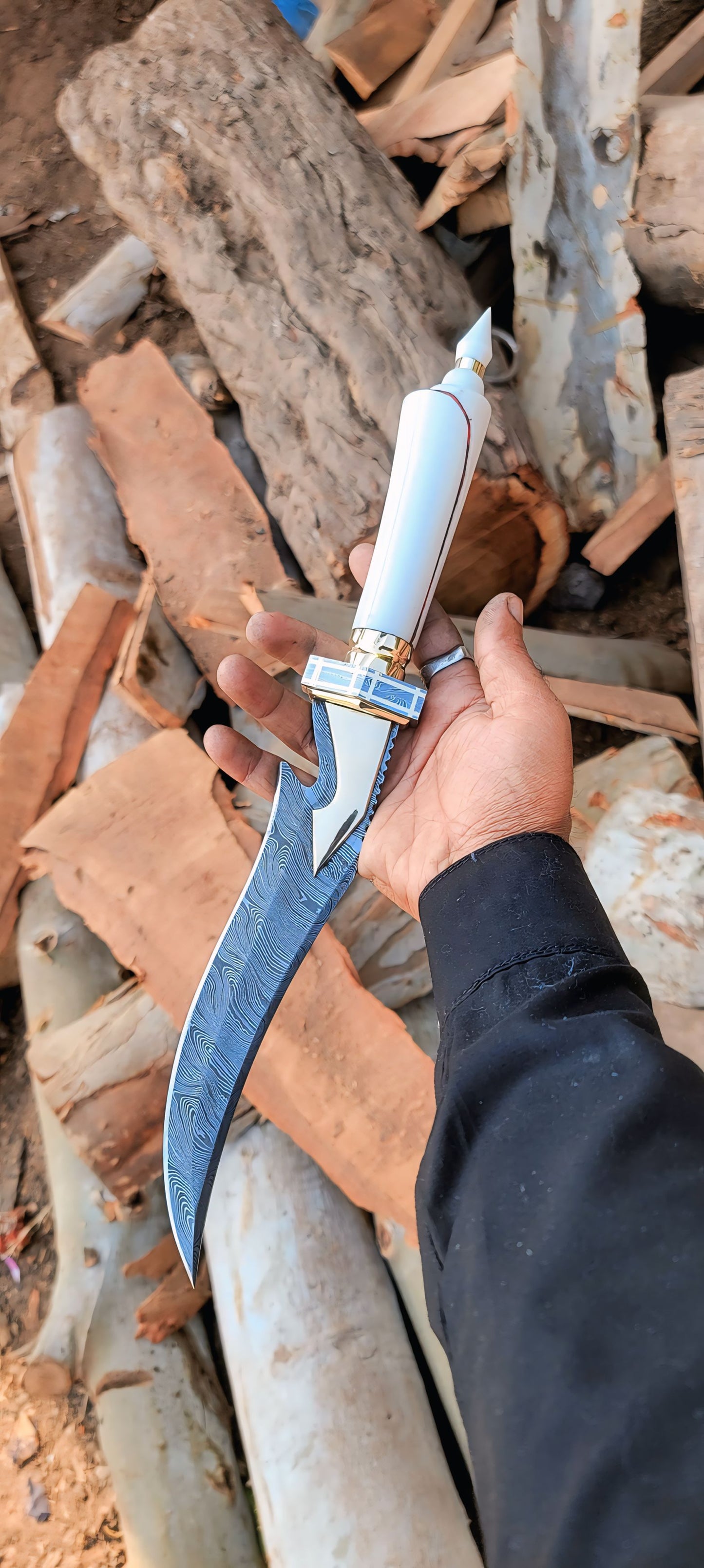 Handmade Damascus Steel Hunting Knife Gift For Men