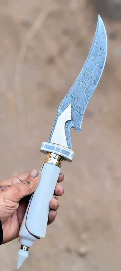 Handmade Damascus Steel Hunting Knife Gift For Men