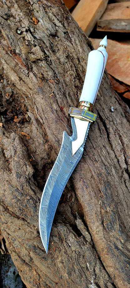 Handmade Damascus Steel Hunting Knife Gift For Men