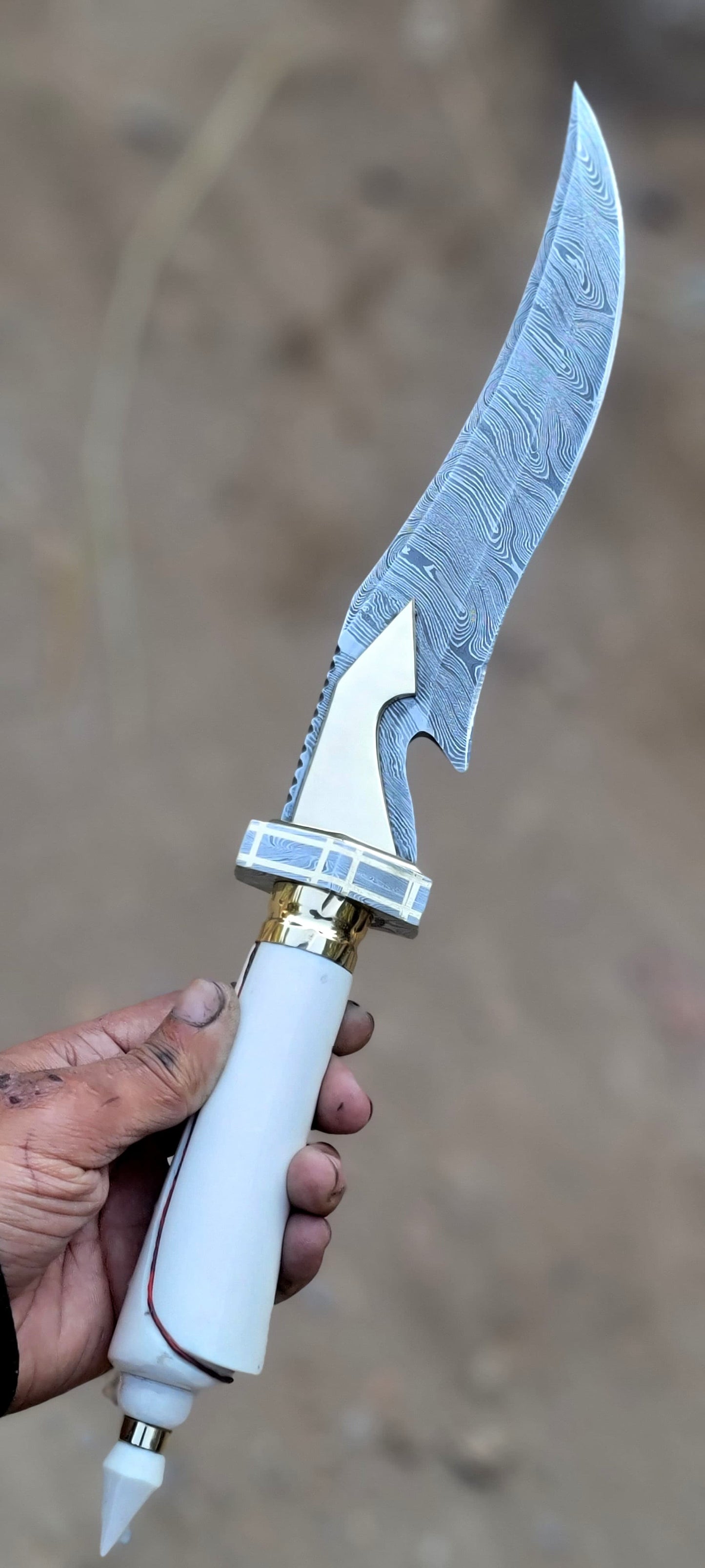 Handmade Damascus Steel Hunting Knife Gift For Men