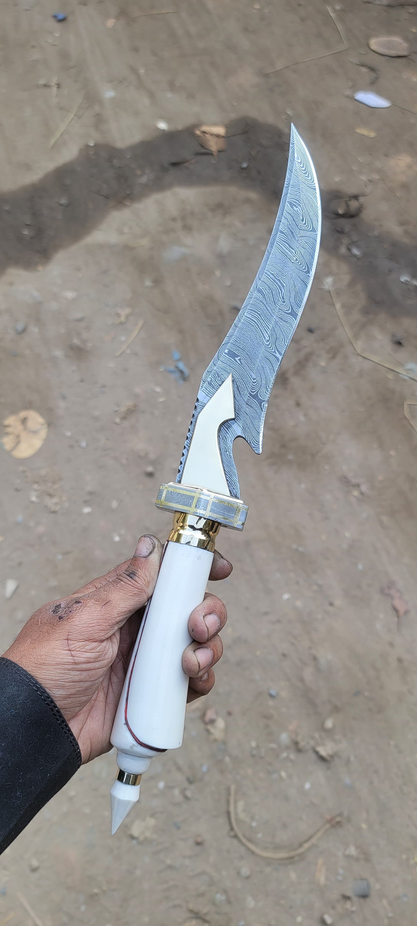 Handmade Damascus Steel Hunting Knife Gift For Men