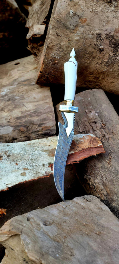 Handmade Damascus Steel Hunting Knife Gift For Men