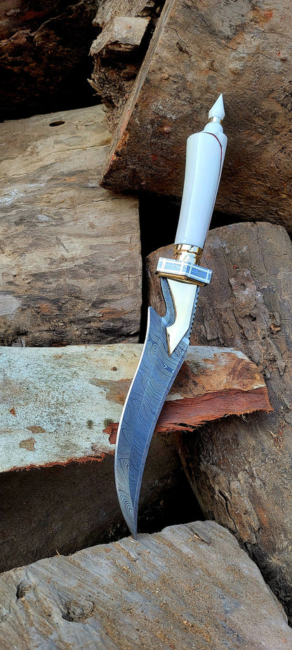 Handmade Damascus Steel Hunting Knife Gift For Men