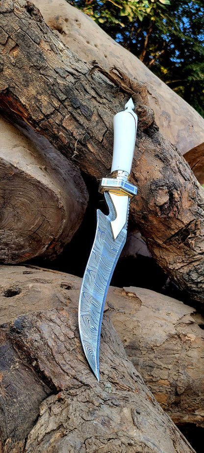 Handmade Damascus Steel Hunting Knife Gift For Men