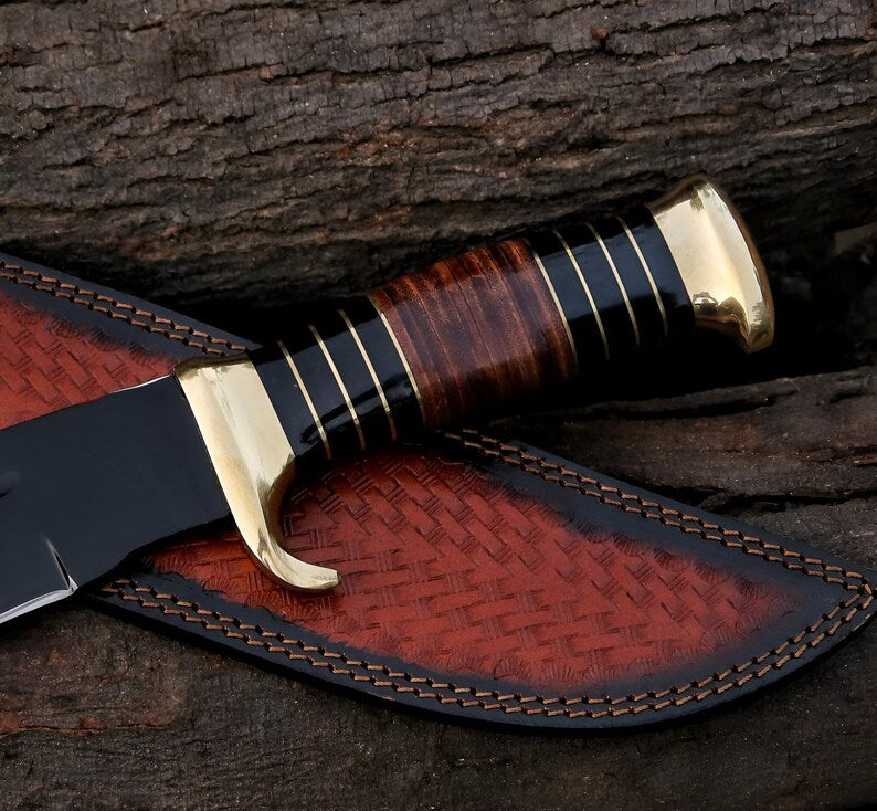 Handmade D2 Steel Powder Coated Crocodile Dundee knife