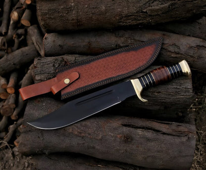Handmade D2 Steel Powder Coated Crocodile Dundee knife