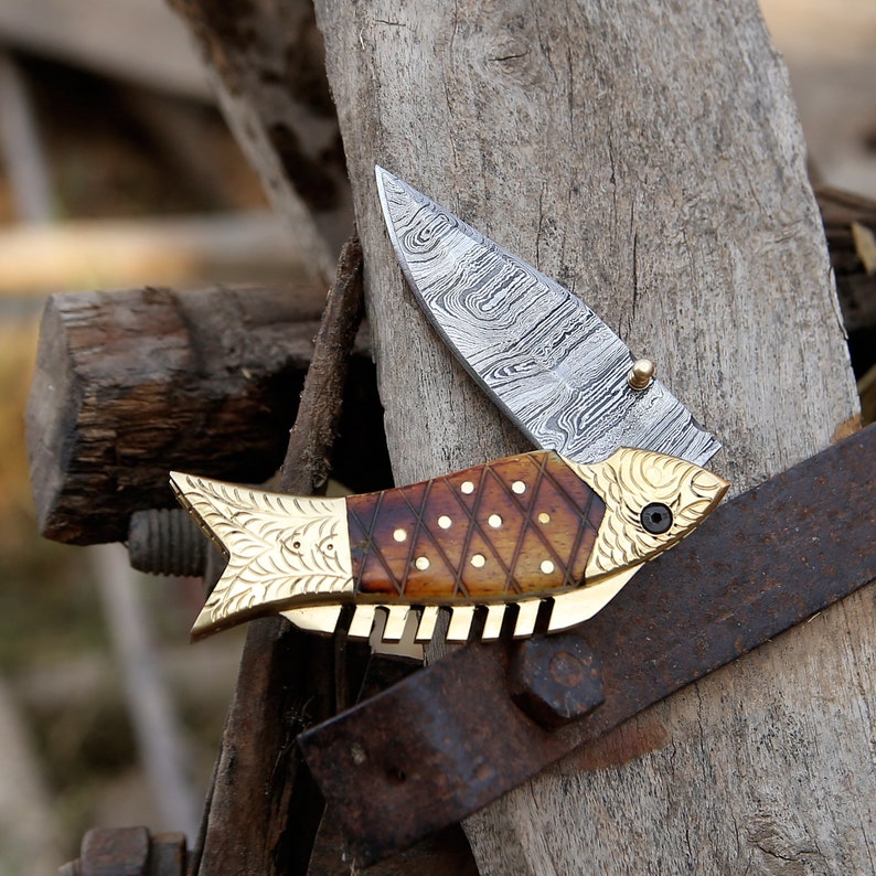 Personalized Pocket Knife Fish style