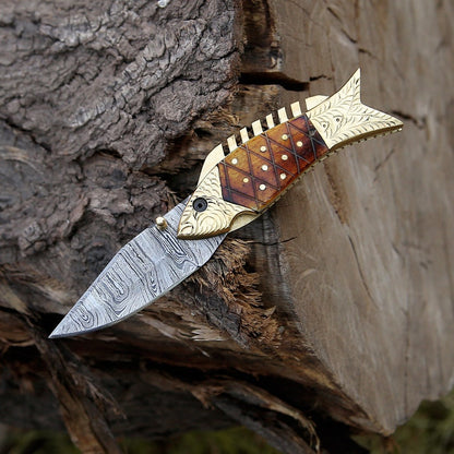 Personalized Pocket Knife Fish style