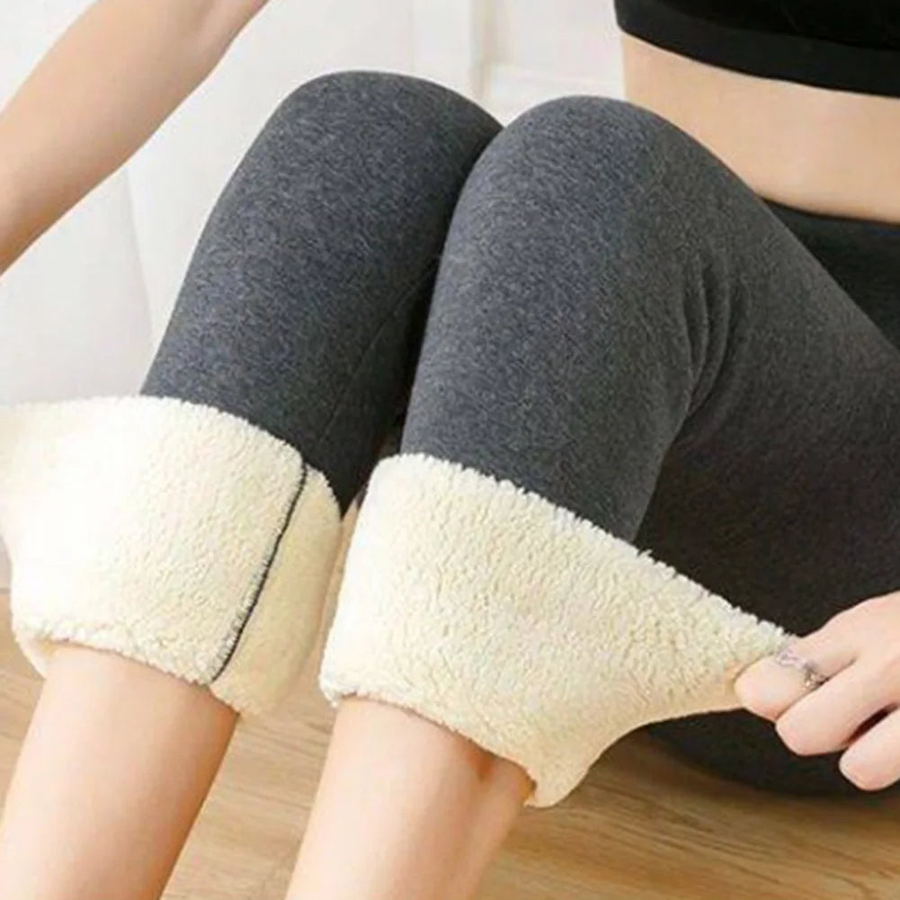 Womens Thermal FleeceLined Leggings Lamb Fleece Thermal Legging Warm Stretchy Winter Workout Pants 1