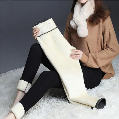 Womens Thermal FleeceLined Leggings Lamb Fleece Thermal Legging Warm Stretchy Winter Workout Pants 5