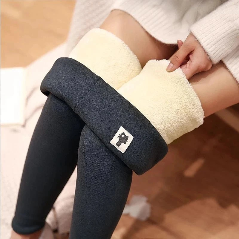 Womens Thermal FleeceLined Leggings Lamb Fleece Thermal Legging Warm Stretchy Winter Workout Pants 8