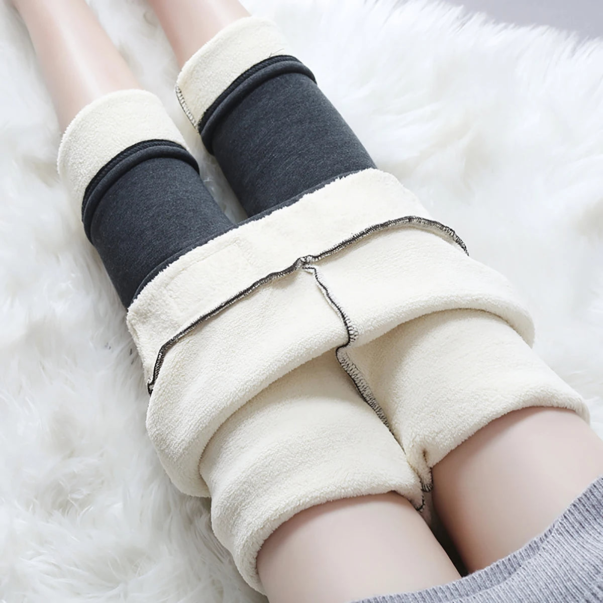 Womens Thermal FleeceLined Leggings Lamb Fleece Thermal Legging Warm Stretchy Winter Workout Pants 6