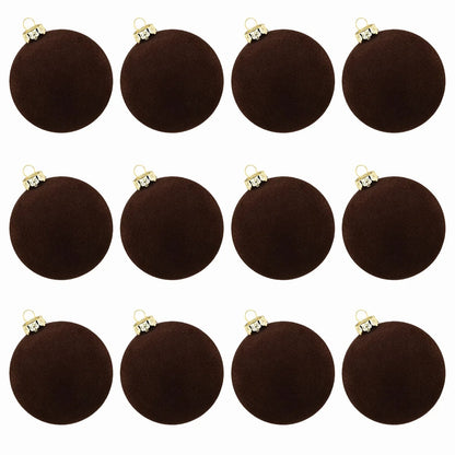 Velvet Christmas Tree Ornaments Set of 12