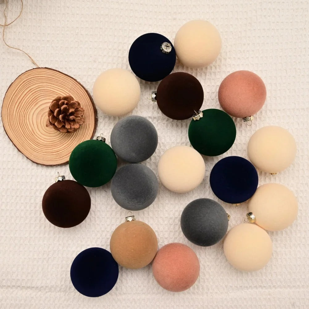 Elegant Plush Velvet Christmas Hanging Balls