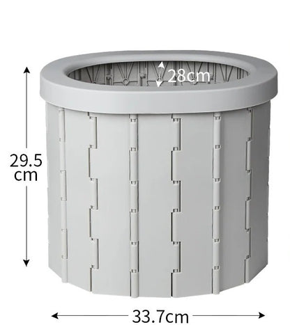 Portable Folding Outdoor Toilet – Reusable Camping Potty for Adults & Kids with Cover