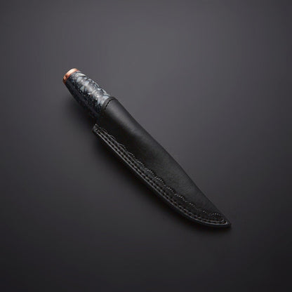 Tactical Hunting Knife with Leather Sheath