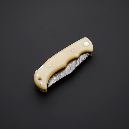 Custom Handmade  Damascus Steel Pocket Knife  Gift For Him  Collectible  Durable Everyday Carry Cus 3
