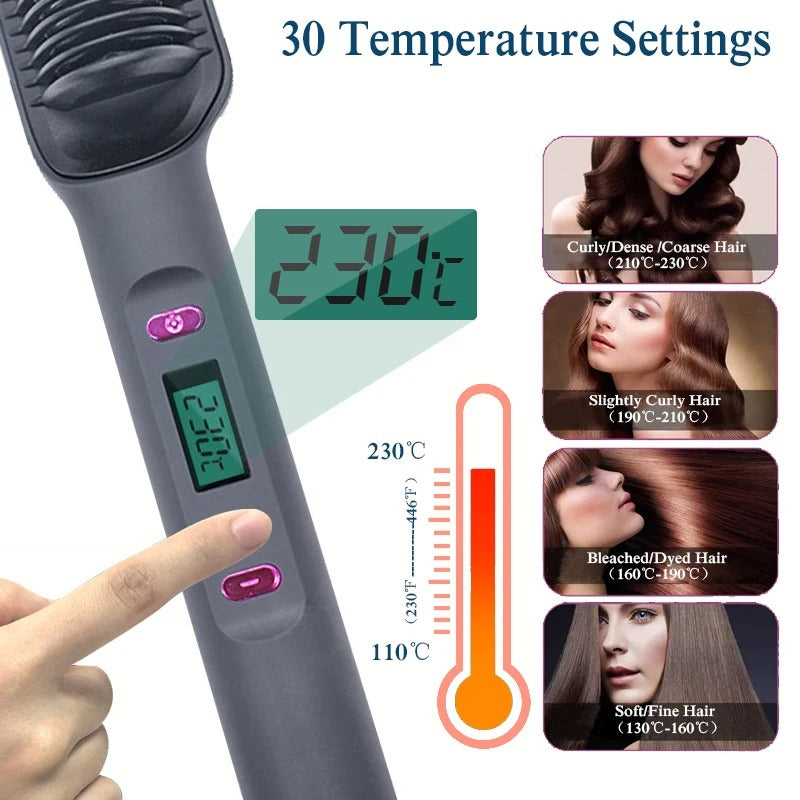Advanced Electric Hot Comb Straightener With Negative Ion Technology 6