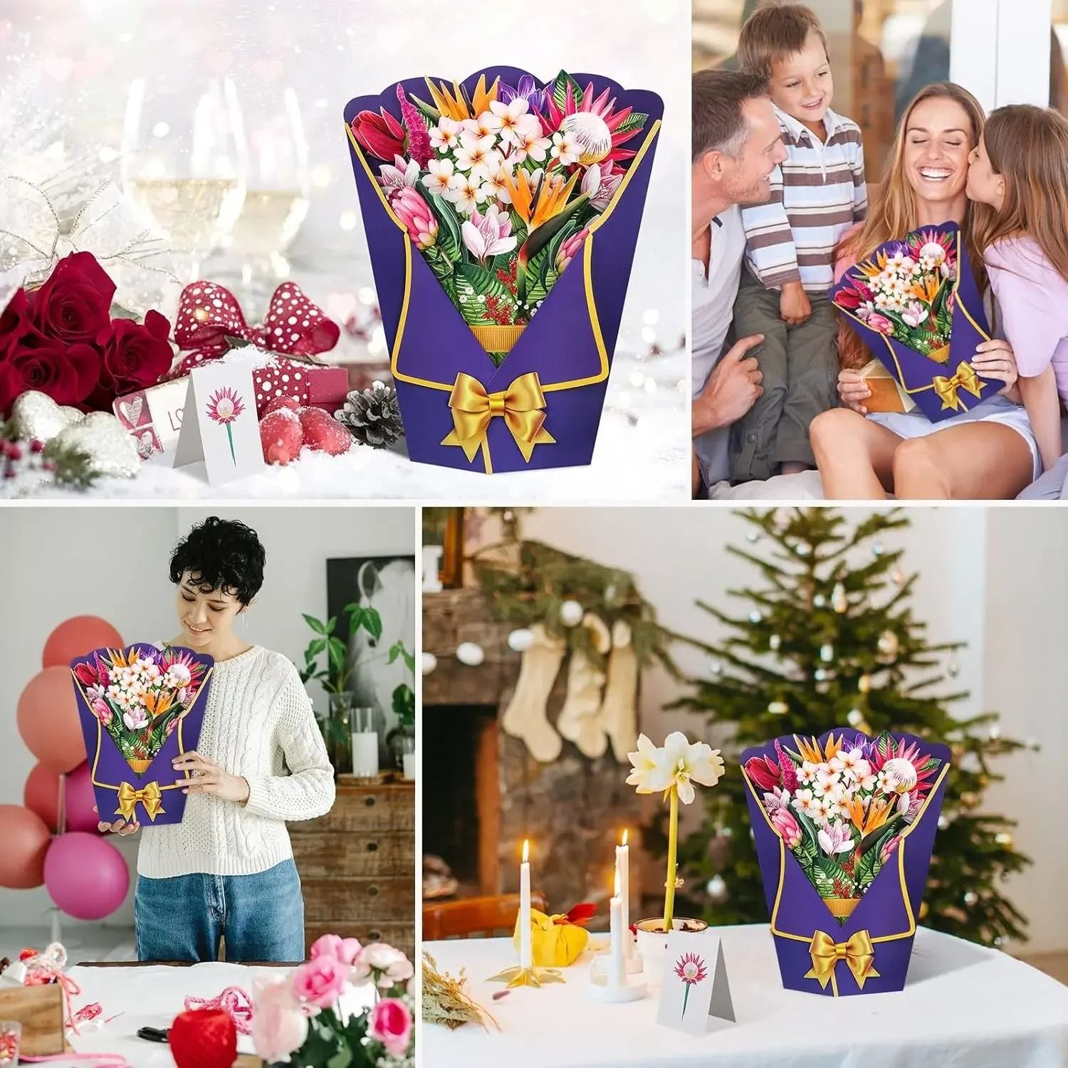 Buy 3D PopUp Paper Flower Bouquet Cards