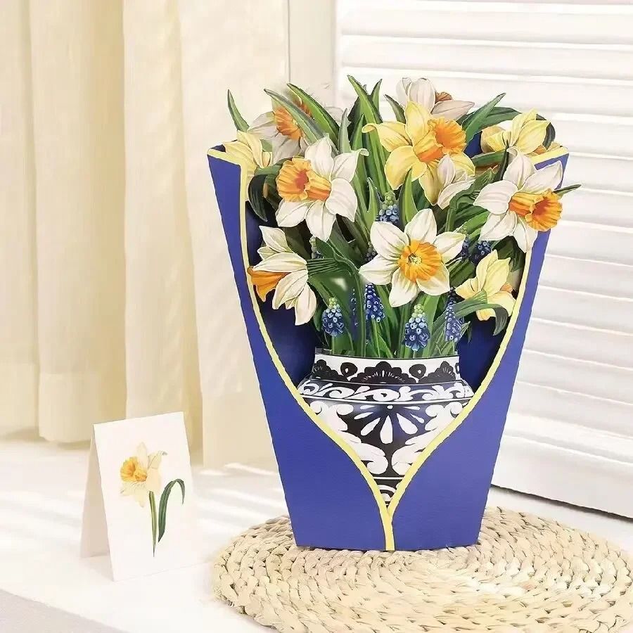 Elegant Paper Flower Greeting Cards with PopUp Design
