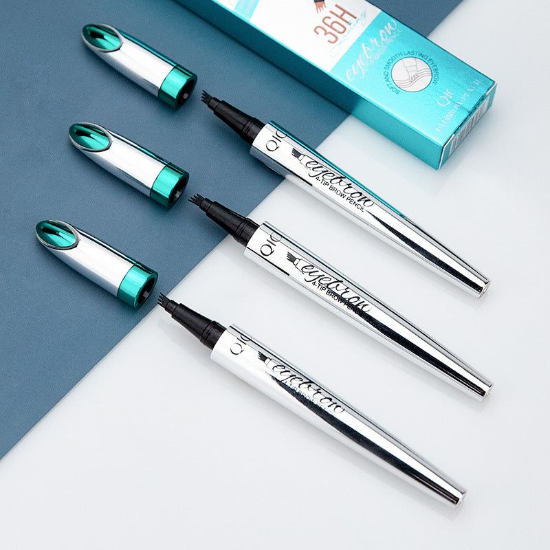 Ultra-Fine Waterproof Liquid Eyebrow Pencil – 3D Long-Lasting Dark Brown