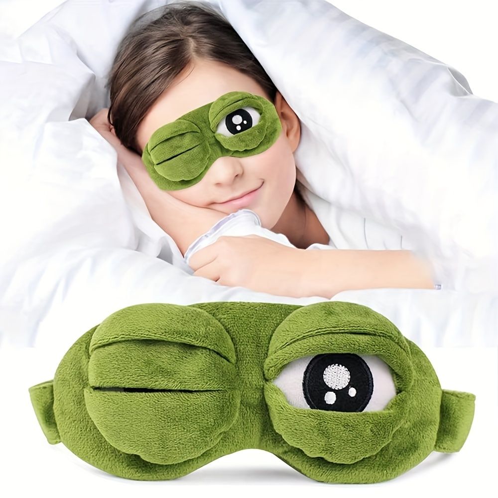 3D Frog Eye Sleep Mask - Comfortable - Light-Blocking & Portable for Travel - Office Naps & Gaming - One Size Fits All