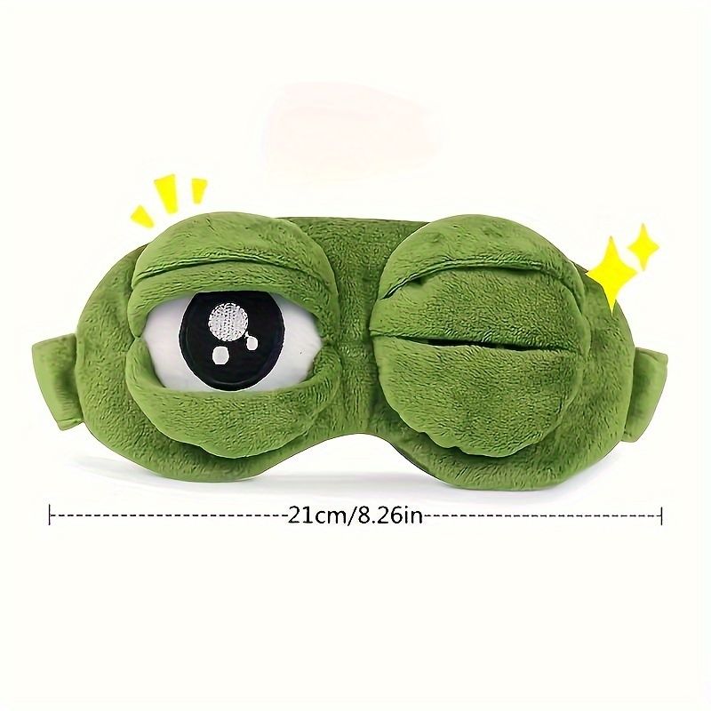 3D Frog Eye Sleep Mask  Comfortable  LightBlocking  Portable For Travel  Office Naps  Gaming  One S 3