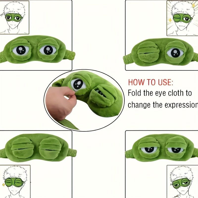 3D Frog Eye Sleep Mask  Comfortable  LightBlocking  Portable For Travel  Office Naps  Gaming  One S 6