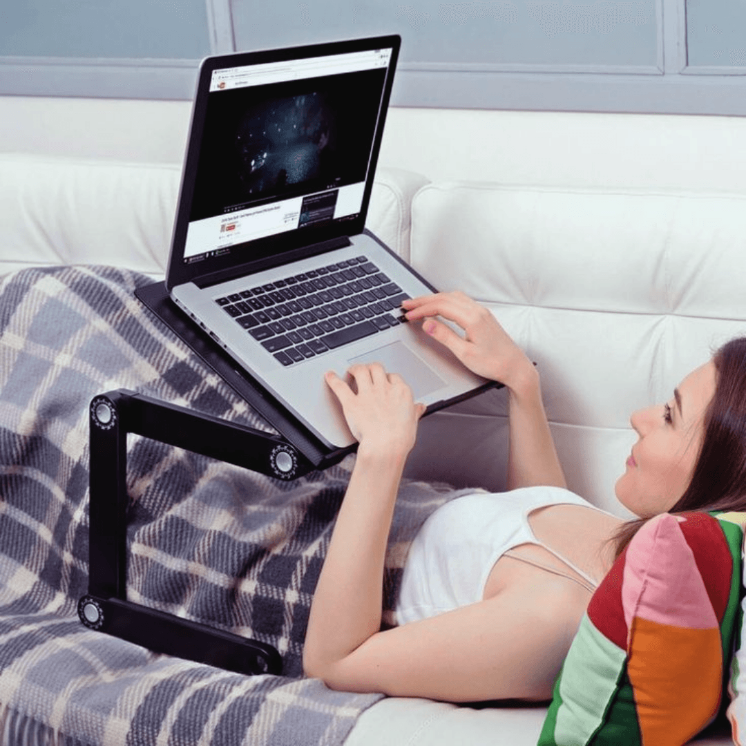 Ergonomic Adjustable Laptop Standing Desk  Sit Or Stand In Comfort Anywhere 1
