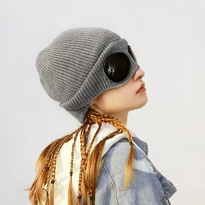 Buy Brimless Winter Hat with Goggles