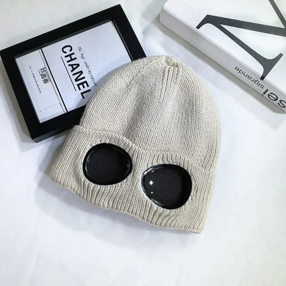 Stylish Winter Headwear with Goggles