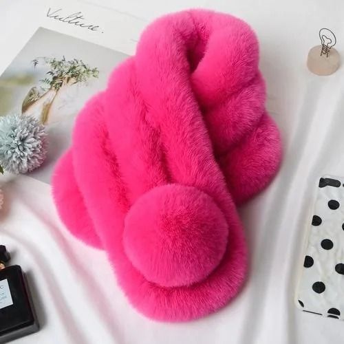 Luxurious Womens Rabbit Fur Winter Scarf  Soft Warm  Stylish 6