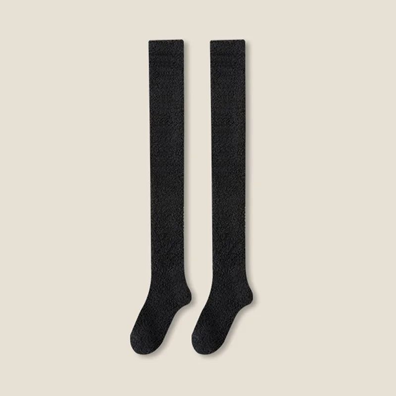 Womens Winter Coral Velvet ThighHigh Socks