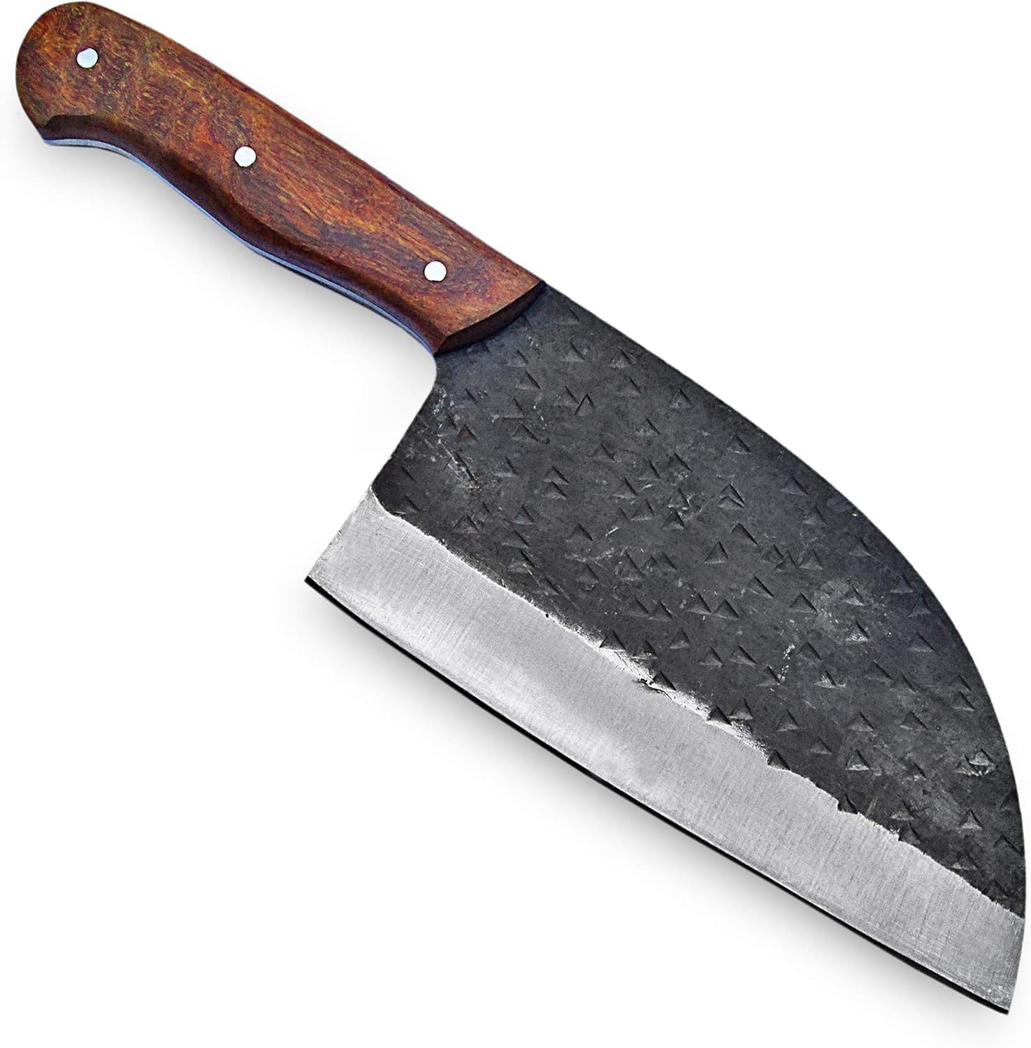 Alfari D2 Cleaver Fixed Blade Pocket Knife Rose Wood Handle With Sheath Kitchen  Outdoors 1