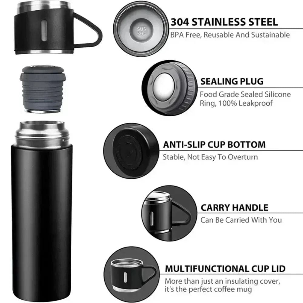 Premium 500ml Stainless Steel Thermal Mug  Vacuum Insulated Portable Bottle With Gift Box 3